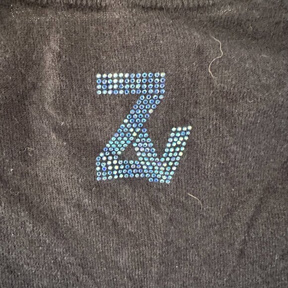 Zadig & Voltaire Scooter/Motorcycle/Vespa, short sleeve blue sweater, medium - Picture 6 of 8